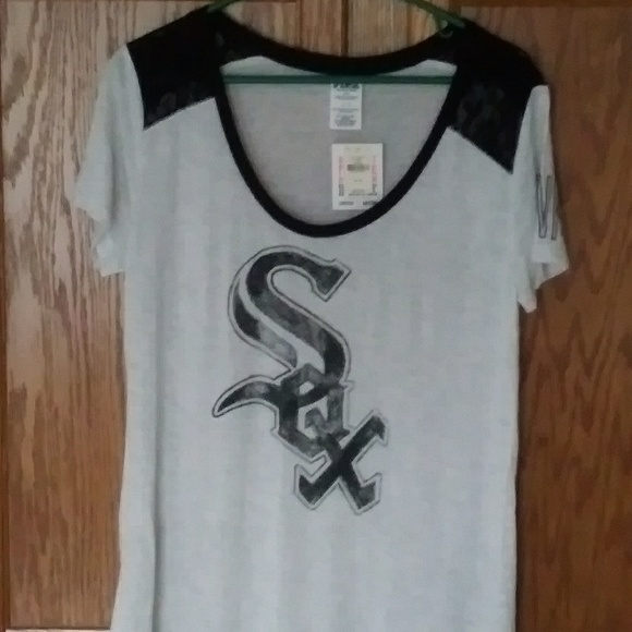 pink white sox shirt